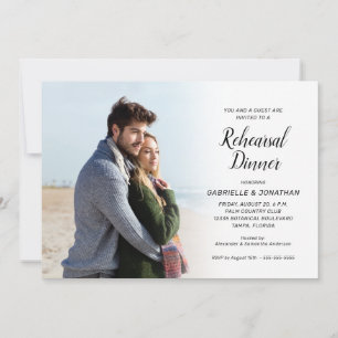 Photo Wedding Rehearsal Dinner Invitation