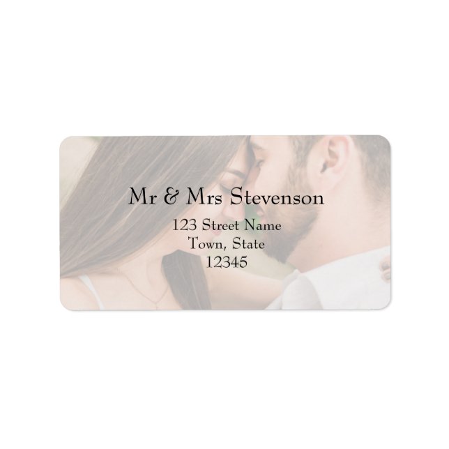 Photo Wedding Return Address Label (Front)