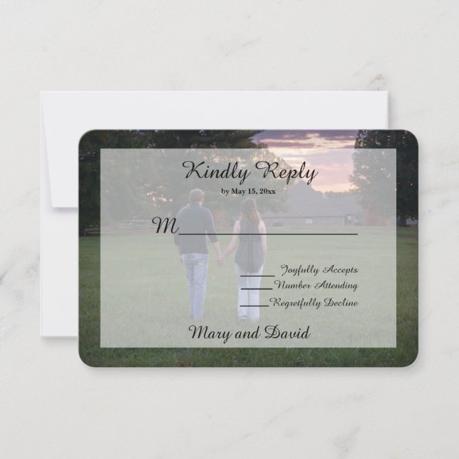 Photo Wedding RSVP Card (Front)