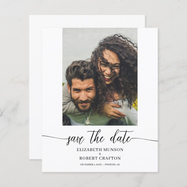 Photo Wedding Save The Date (Front/Back)
