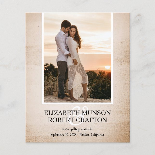 Photo Wedding Save The Date (Front)