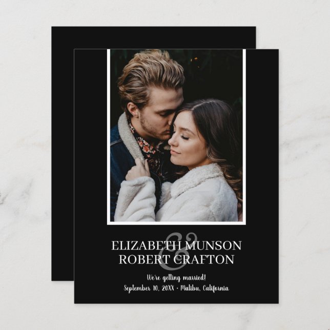 Photo Wedding Save The Date (Front/Back)
