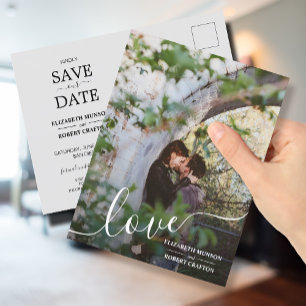 Photo Wedding Save the Date Announcement Postcard