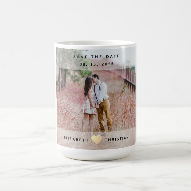 Photo Wedding Save The Date Coffee Mug (Center)