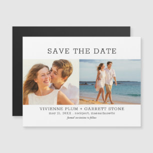 Photo Wedding Save the Date Magnets Two Photo