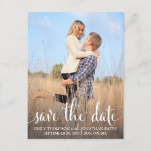 Photo Wedding Save The Date Postcard, One Picture Postcard