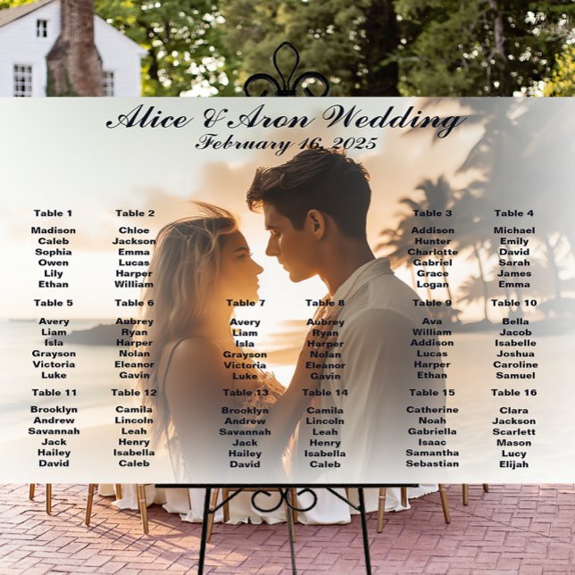 Photo Wedding Seating Chart (Creator Uploaded)