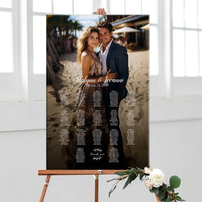 Photo wedding seating chart elegant 17 tables (Creator Uploaded)