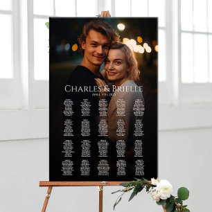 Photo wedding seating chart elegant modern