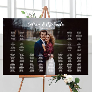 Photo wedding seating chart elegant seating plan