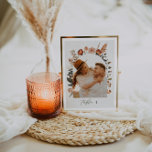 Photo Wedding Table Decor, Day Of Stationary Table Number<br><div class="desc">This is a sage green and terracotta floral table number template. Edit most wording and colours (the watercolor florals and some fonts are not editable). To see all editing options please select "edit using design tool" :)</div>