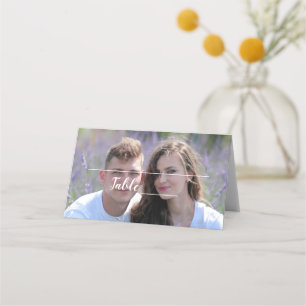 Photo Wedding Table Number Cards