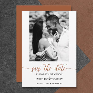 Photo Wedding Terracotta Save The Date