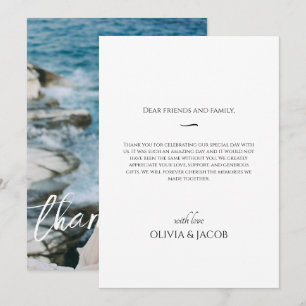 Photo wedding Thank you card