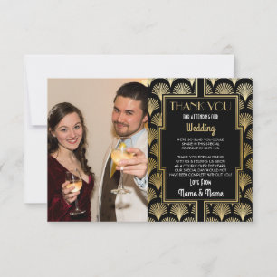 Photo Wedding Thank You Card Engagement 20s Party