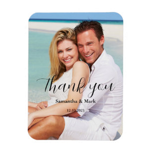 Photo Wedding Thank You Magnet