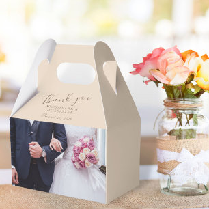 Photo Wedding Thank you Personalizable Favour Box