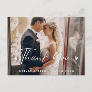 Photo Wedding Thank You Postcard