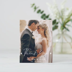 Photo Wedding Thank You Postcard