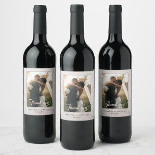Photo Wedding Thank you Wine Label