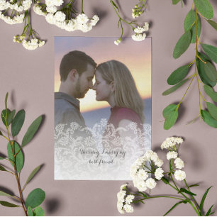 Photo Wedding Vintage Heirloom Damask Invitations