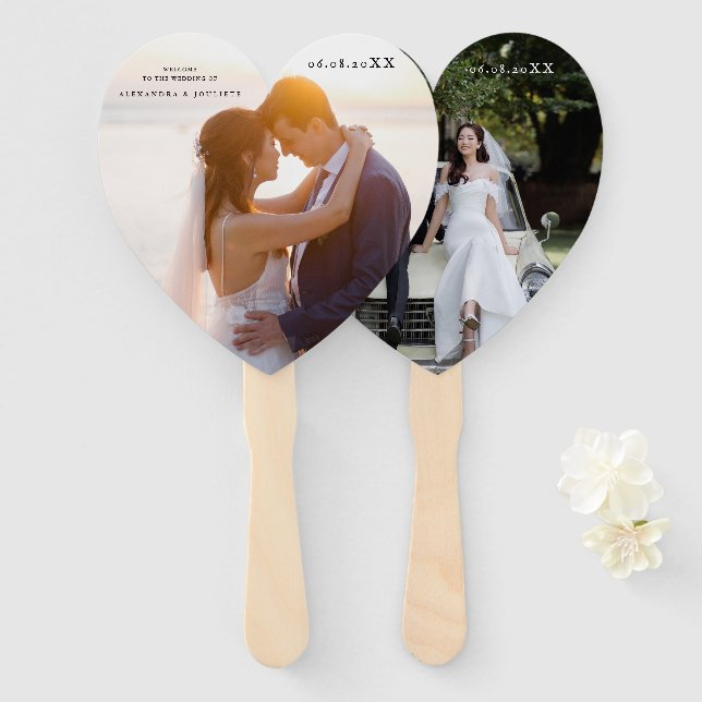 PHOTO Wedding Welcome Hand Fan (Front and Back)