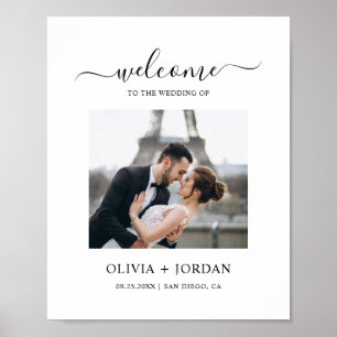 Photo Wedding Welcome Minimalist Wedding Modern  Poster