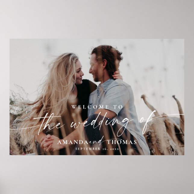 Photo Wedding Welcome Sign (Front)
