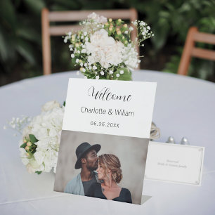 Photo wedding welcome sign