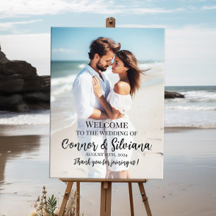 Photo wedding welcome sign elegant