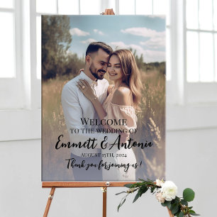 Photo wedding welcome sign elegant