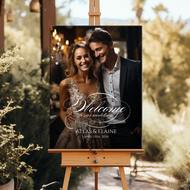 Photo wedding welcome sign elegant calligraphy (Creator Uploaded)
