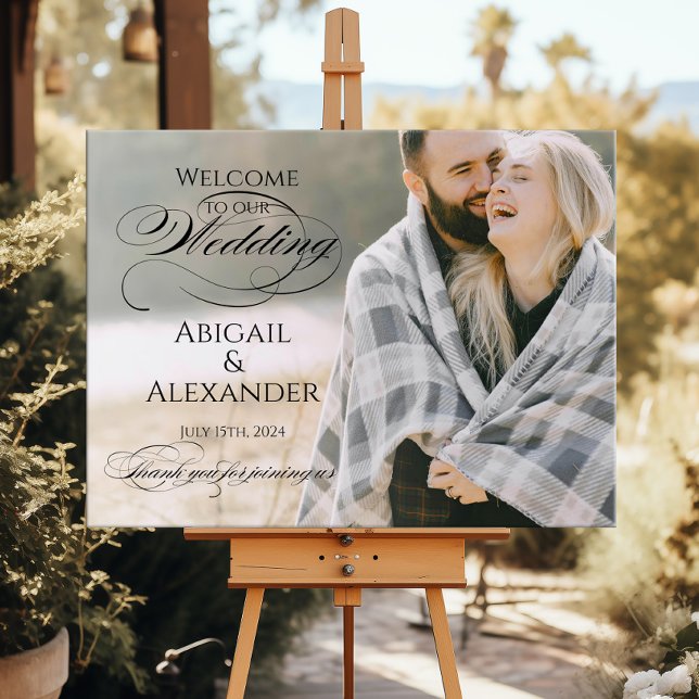 Photo wedding welcome sign elegant calligraphy (Creator Uploaded)