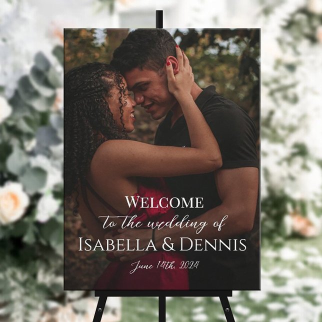 Photo wedding welcome sign on canvas (Creator Uploaded)