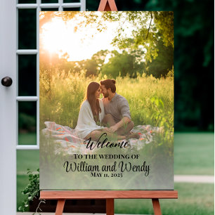 Photo Wedding Welcome Sign Poster