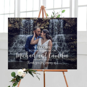 Photo wedding welcome sign printed or download