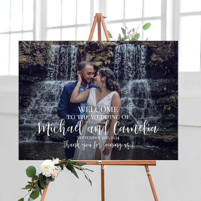 Photo wedding welcome sign printed or download (Creator Uploaded)