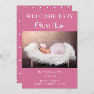 Photo Welcome Baby Announcement