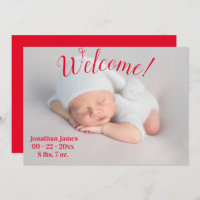 Photo Welcome Newborn Birth Script Simple Stats