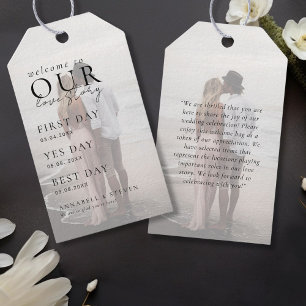 Photo WELCOME TO OUR LOVE STORY Gift Tags