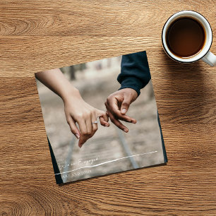 Photo we're engaged announcement party card