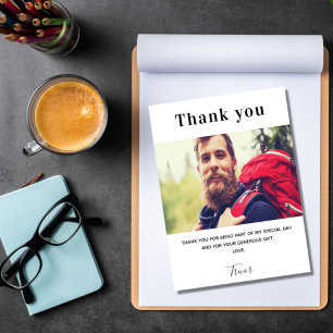 Photo white guy man thank you card