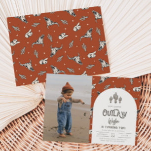 Photo Wild West Birthday Invitation Cowboy