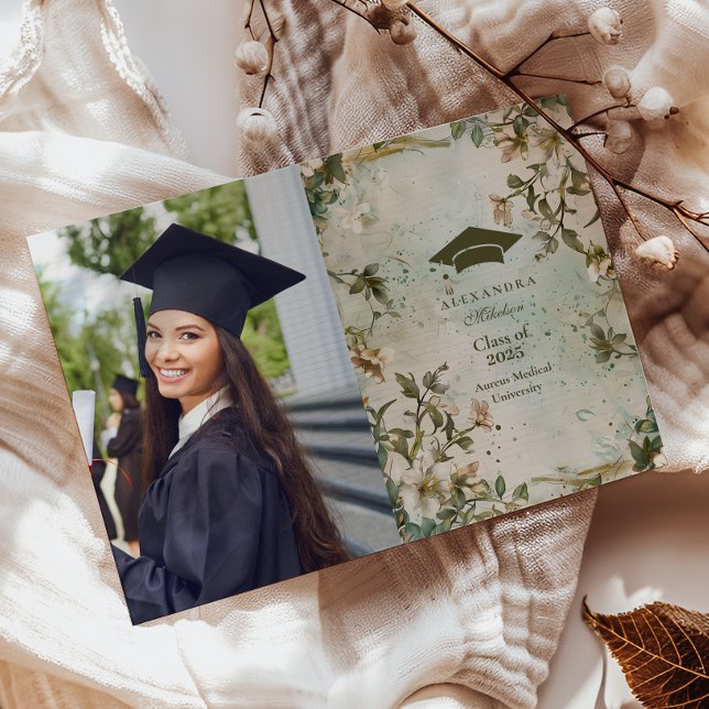 Photo Wildflower Bloom Graduation Party  Announcement (Creator Uploaded)
