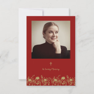 Photo & Wildflowers for Funeral Service