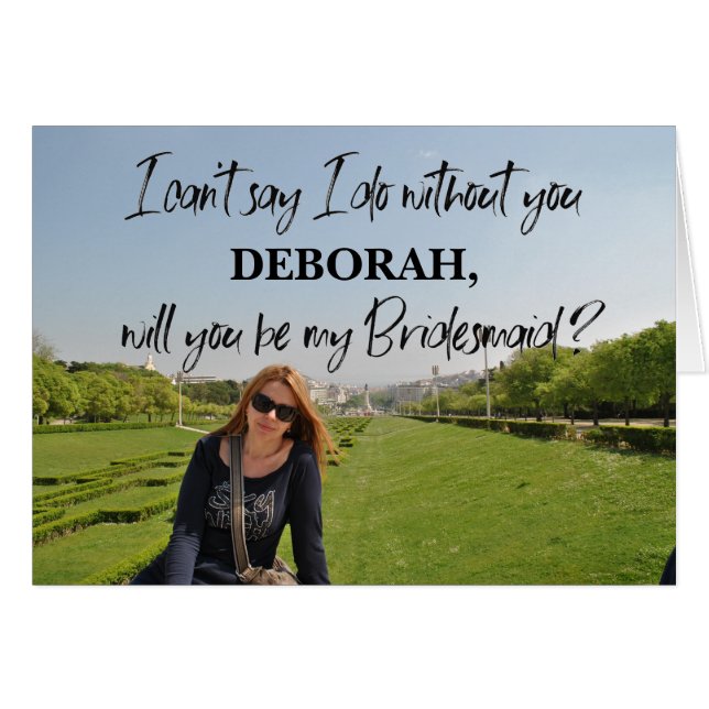 Photo Will you be my Bridesmaid Folded Card (Front Horizontal)