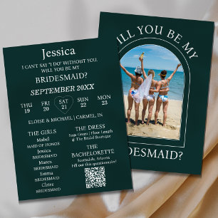 Photo Will You Be My Bridesmaid Proposal Card
