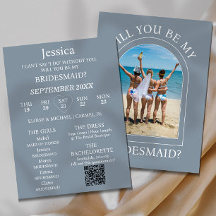 Photo Will You Be My Bridesmaid Proposal Card