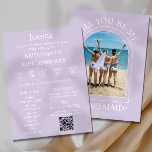 Photo Will You Be My Bridesmaid Proposal Card
