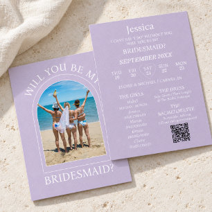 Photo Will You Be My Bridesmaid Proposal Card